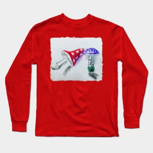 Mushroom Christmas Decoration Long Sleeve T-Shirt